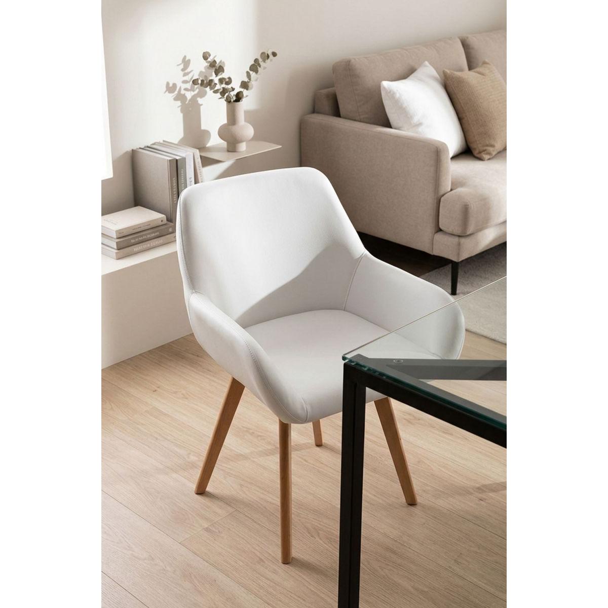 Regalos Miguel - Sillas Comedor - Silla Venly Polipiel - Blanco