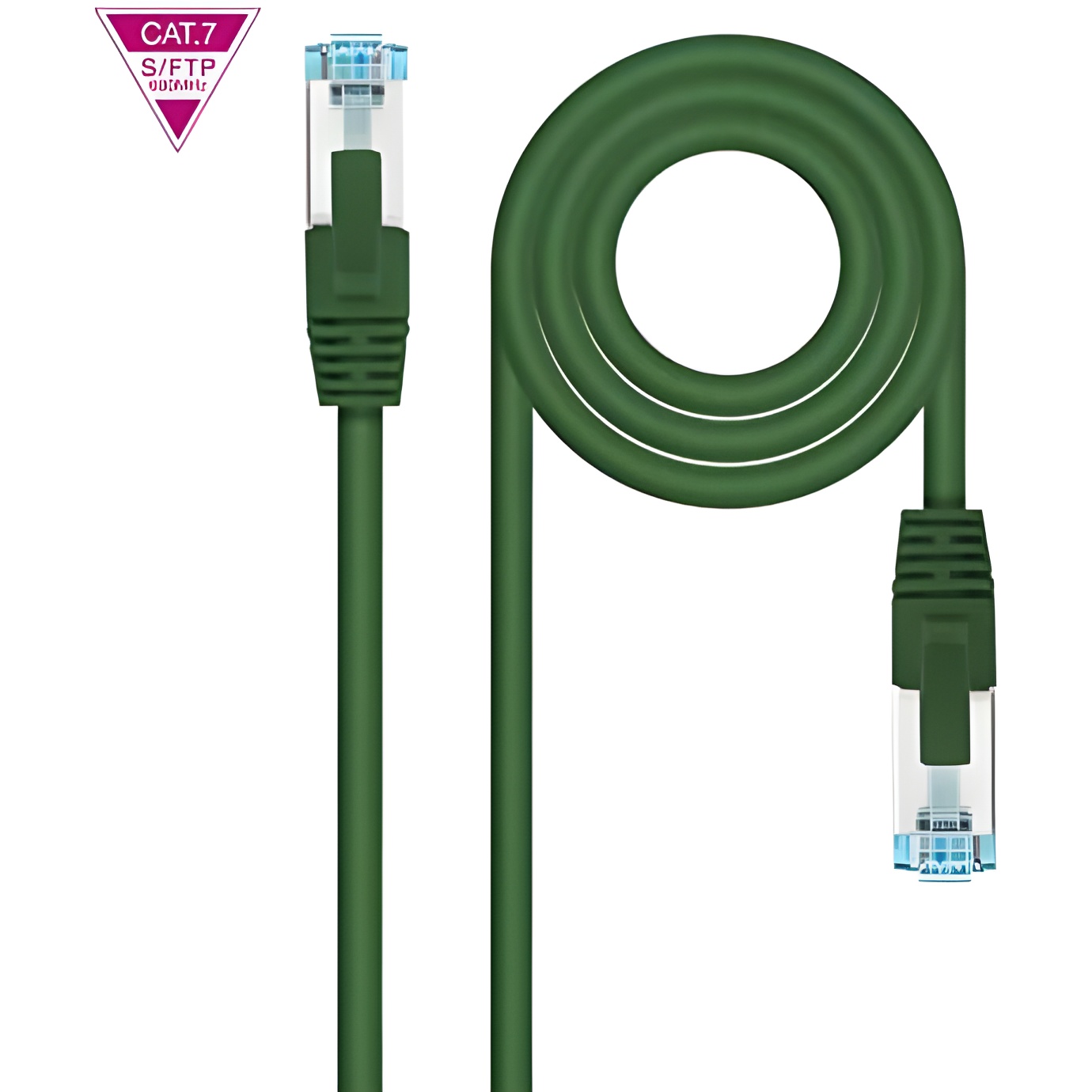 NANOCABLE 10.20.1700-GR - Cable de Red Cat.7 600MHZ LSZH SFTP PIMF AWG26, Verde, 0.5 m