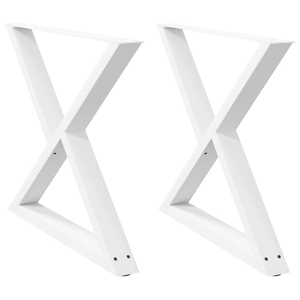 vidaXL Patas para mesa de comedor (2 unidades) 90 x (72-73,3) cm, acero