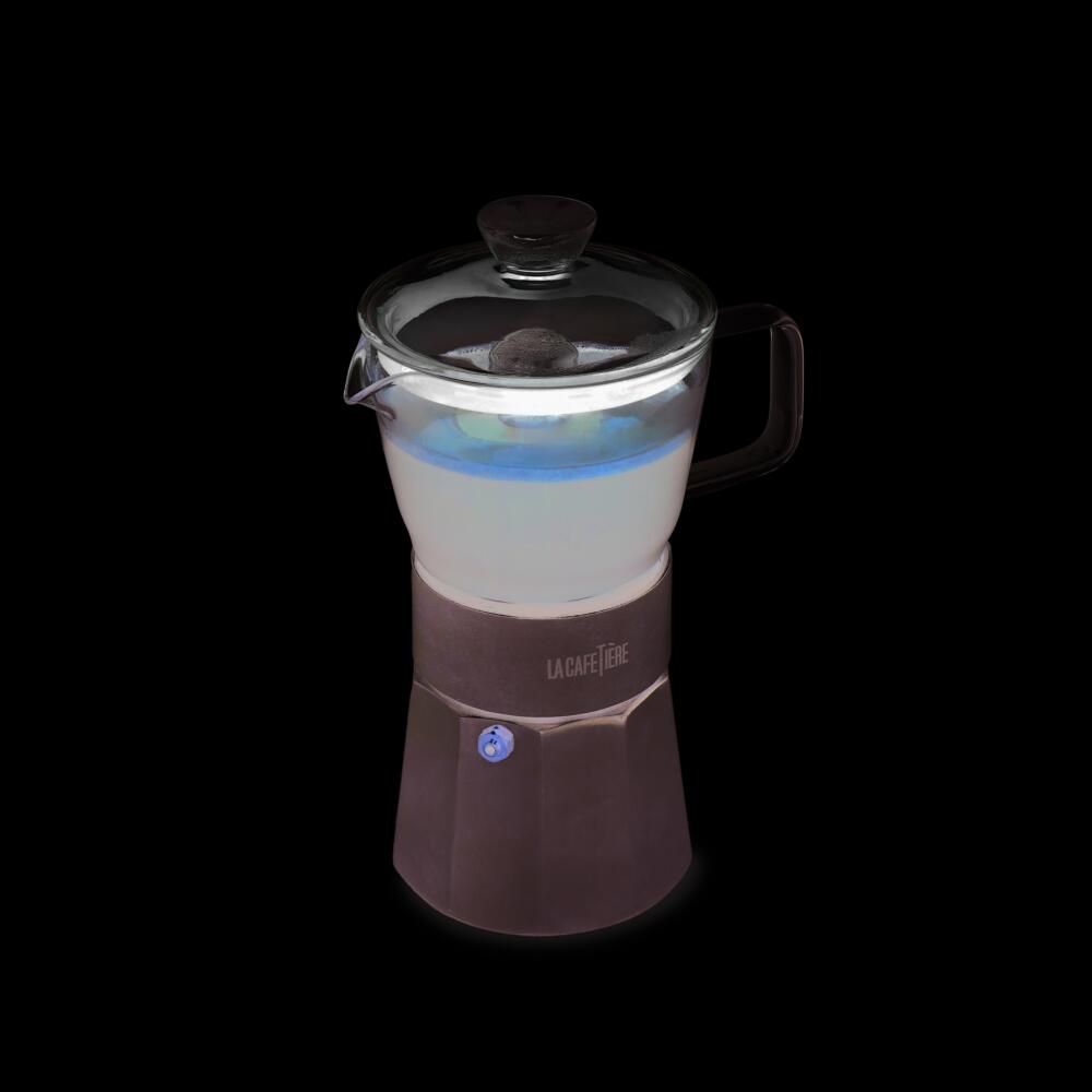 LA CAFETIERE Verona Glass Coffee Maker, Chrome, 6 Cups, in Gift Box