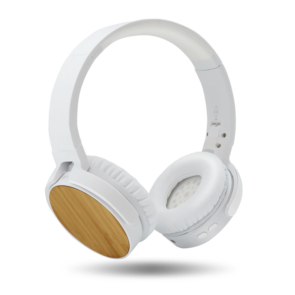 Metronic Auriculares Bluetooth Bambú Ligeros y Plegables