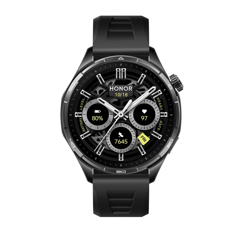 Smartwatch – Reloj inteligente HONOR Watch 6, Batería de 980mAh con 35 días de autonomía, Pantalla AMOLED de 1.46″ , GPS de doble banda y 6 satélites, 120+ modos deportivos, Resistencia 5ATM + IP69, Compatible con iOS y Android