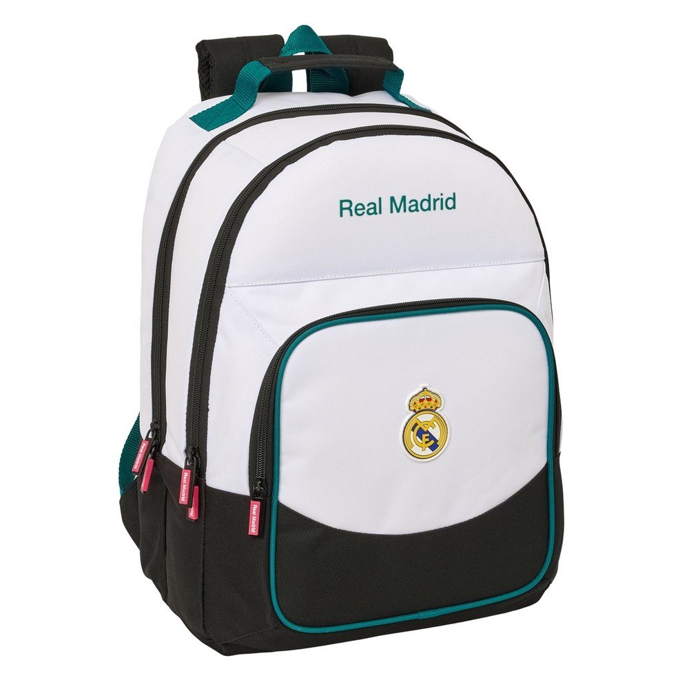 SAFTA  MOCHILA DOBLE ADAPTABLE A CARRO REAL MADRID 1ª EQUIP. 26/ 27 REAL MADRID 1ª EQUIP. 26/ 27 16x32x42 Cms.