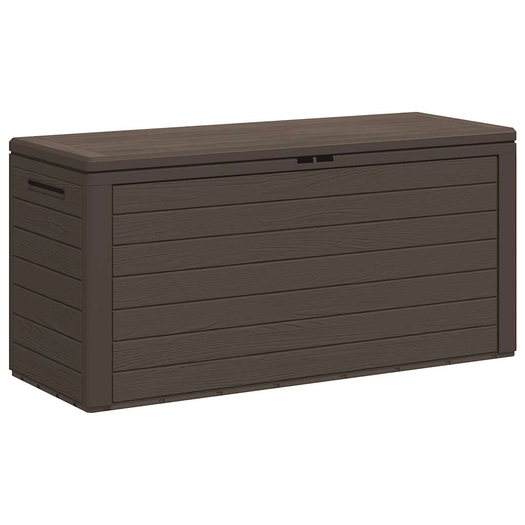 vidaXL Caja de almacenamiento de jardín 116x44x55 cm en color Marrón/Antracita