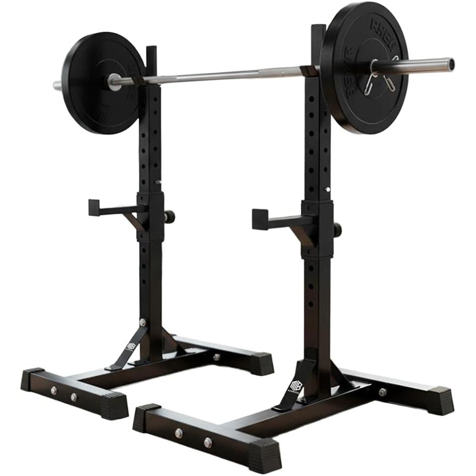 ManiBoom Soporte para Pesas Sentadillas Soporte Barra Pesas Barra Pesas Musculacion Estante Barra Levantamiento Gimnasio Ajustable MAX 300KG