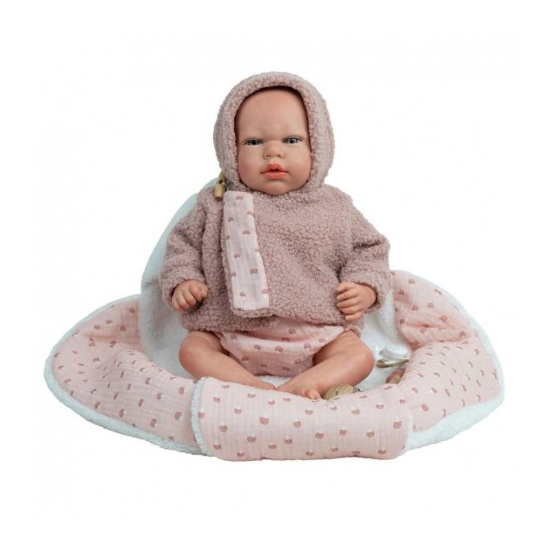 MUÑECA REBORN 40CM LUNA ROSA C/MANTA NIDO 98214 ARIAS