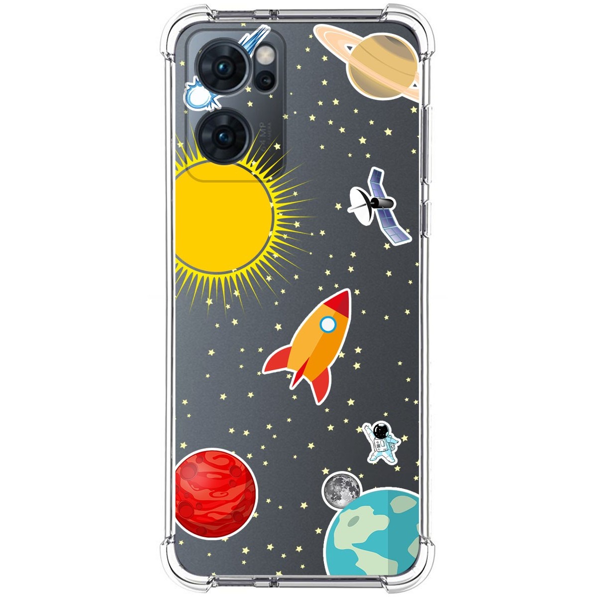 Funda Silicona Antigolpes para Oppo Find X5 Lite 5G diseño Espacio Dibujos