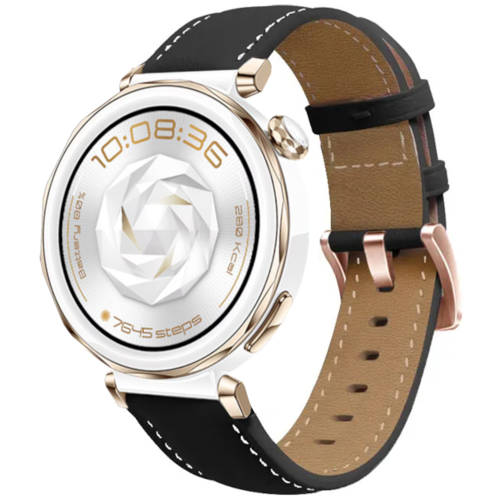 Correa de Piel para Garmin Venu 3S / Hua Watch GT 5 Pro - 42mm / Watch GT 5 - 41mm / Watch GT 4 - 41mm , Pulsera diseño Fina Ancho 18mm
