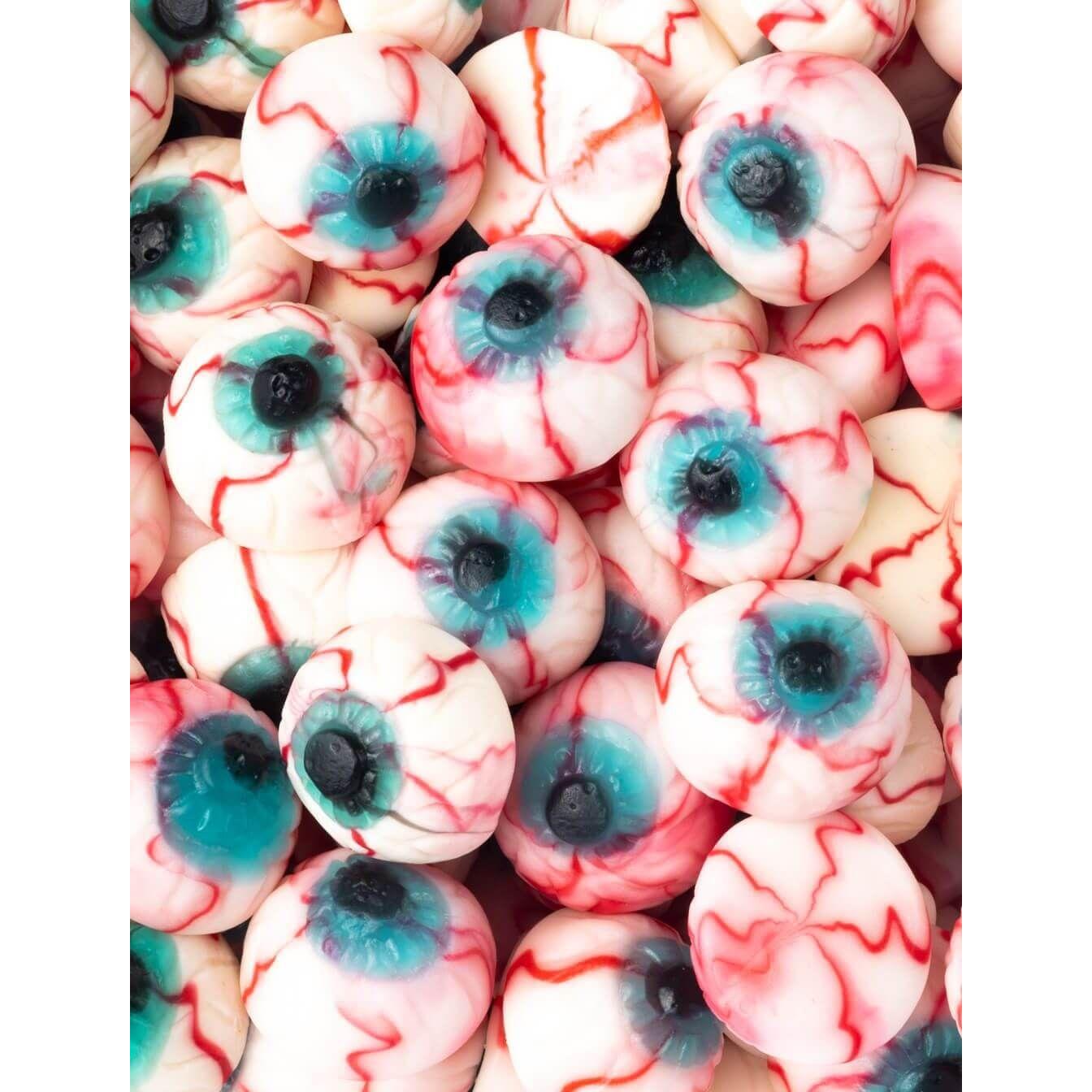 Gominolas de Vidal Rellenas en bandeja de 75 unidades - Unión de texturas que te dejará un dulce sabor en la boca y ganas de repetir - Diferentes modelos a elegir, besos, fresas, calaveras, ojos, moras... Chuches sin gluten y sin grasa