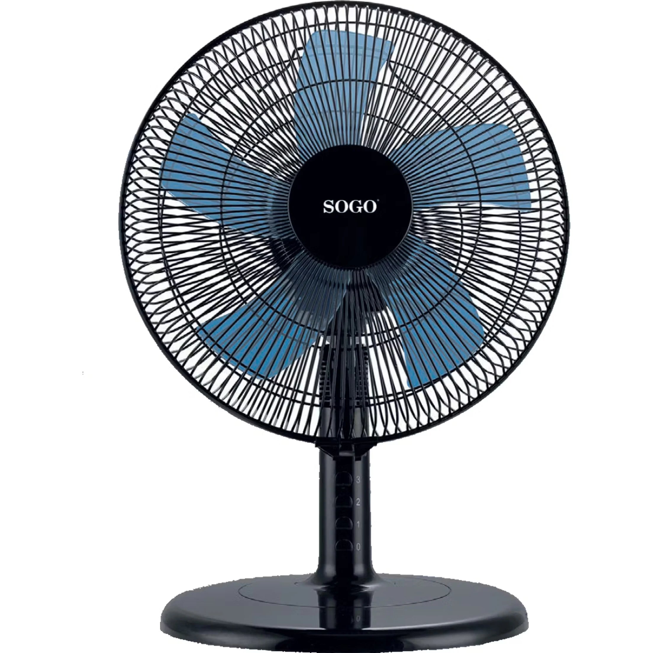 Ventilador De sobremesa Sogo SS21440 Sog-84254901  | 30,0 cm, 45 W, Negro, Oscilación inteligente, Alto rendimiento, Velocidades ajustables, Potencia eficiente