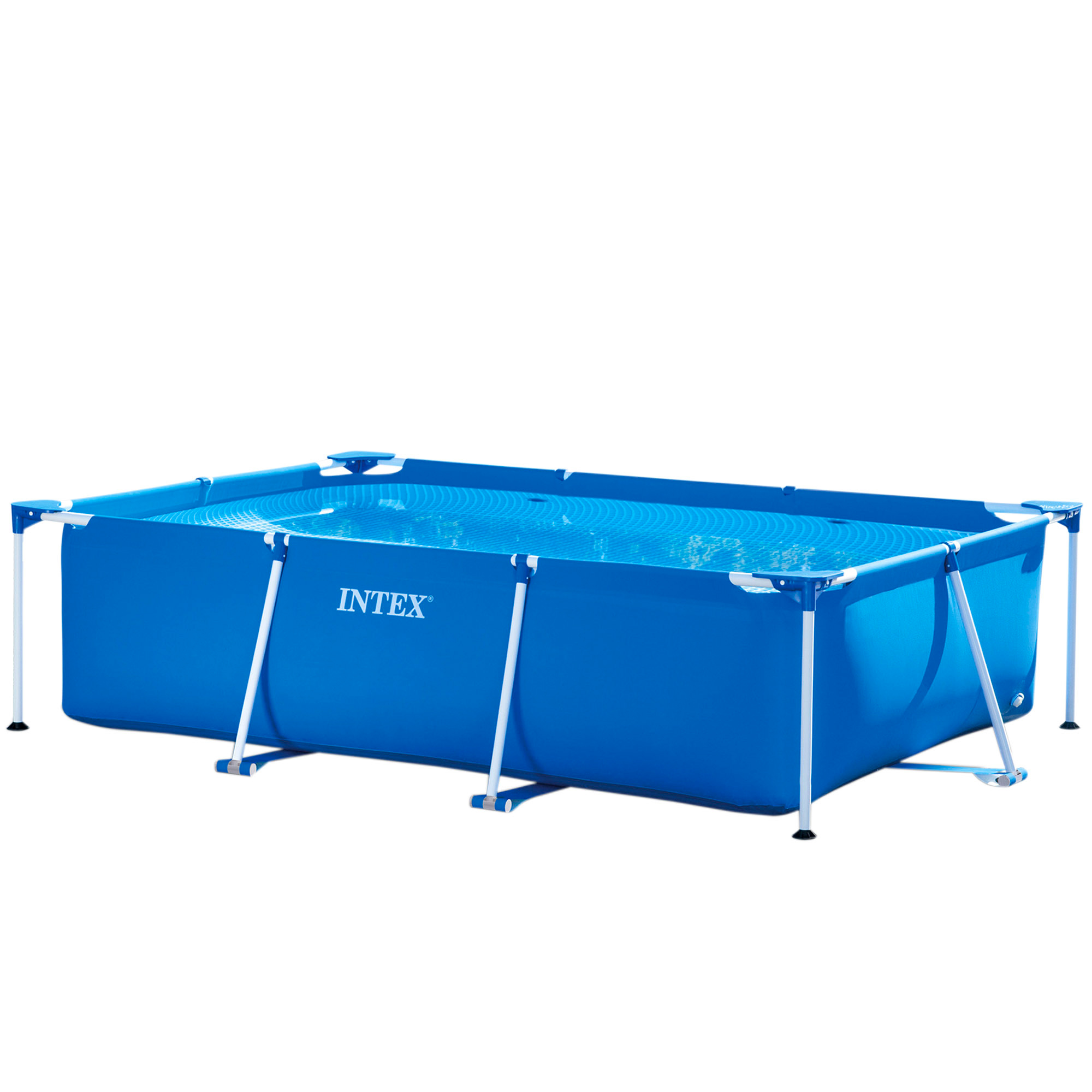 INTEX - Piscina desmontable rectangular Metal Frame de hasta 3 metros_ color azul_ resistente y duradera_ +6 años_ 30 min. montaje_ piscinas desmontables_ piscinas familiares_ fácil montaje