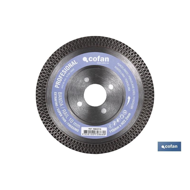 Disco diamante porcelanico extrafino h-10mm, 230mm