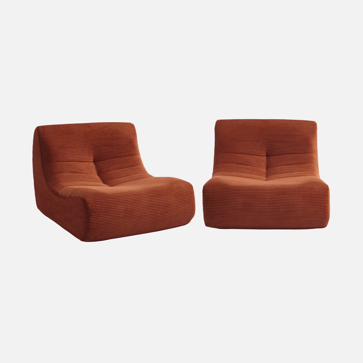 sweeek - Sofá modular de pana, 2 plazas , Sokol pana , 91x105x72