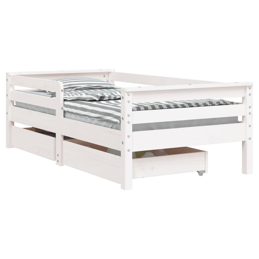 vidaXL Estructura cama niños con cajones madera pino 70x140 cm