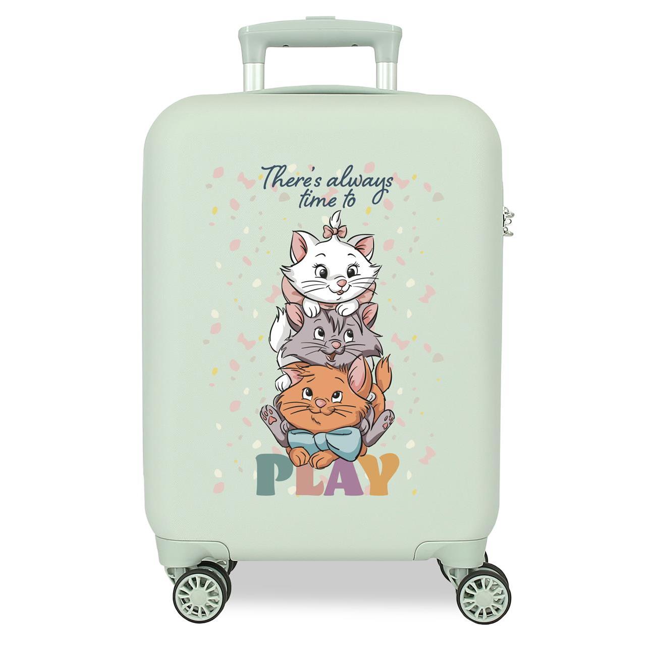 Maleta de cabina Aristogatos time to play menta 33x50x20 cm