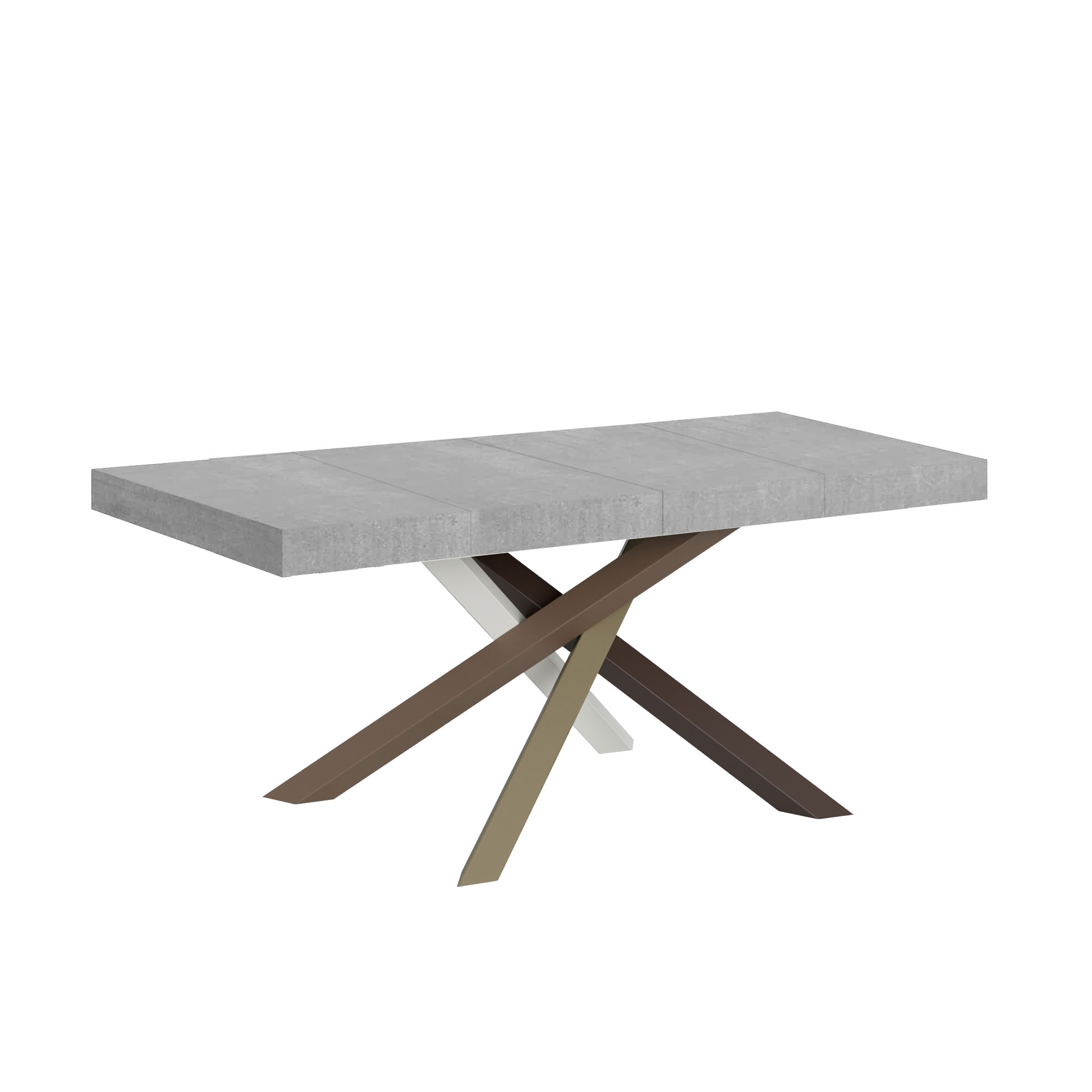 Mesa extensible 90x120/224 cm Volantis Premium Cemento estructura 4/C - Itamoby