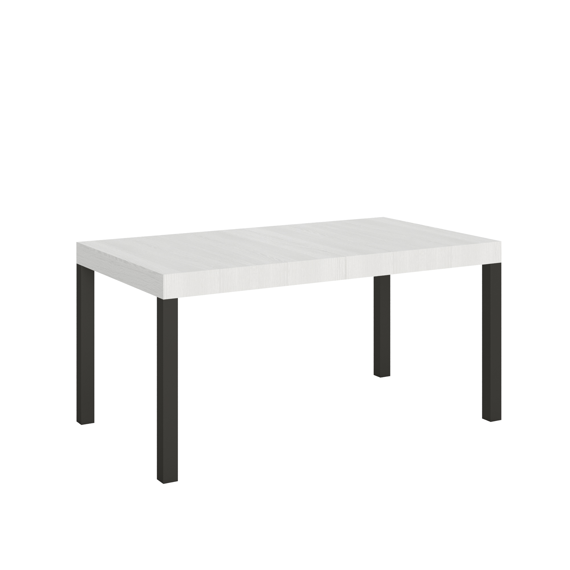 Mesa extensible 90x160/264 cm Everyday Blanco Fresno Estructura Antracita - Itamoby