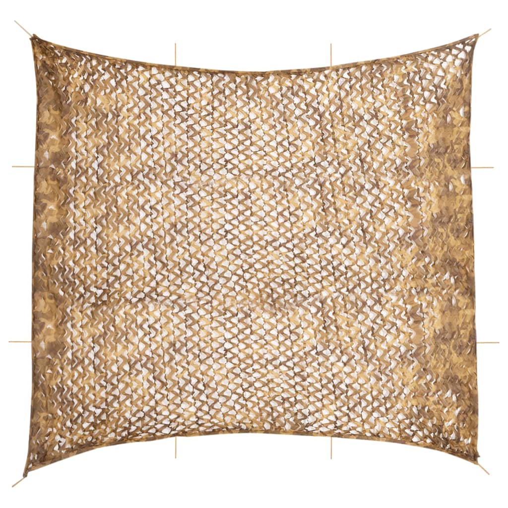 vidaXL Red de camuflaje con bolsa de almacenamiento arena en dimensiones 1038x137 cm/614x581 cm/627x290 cm y más