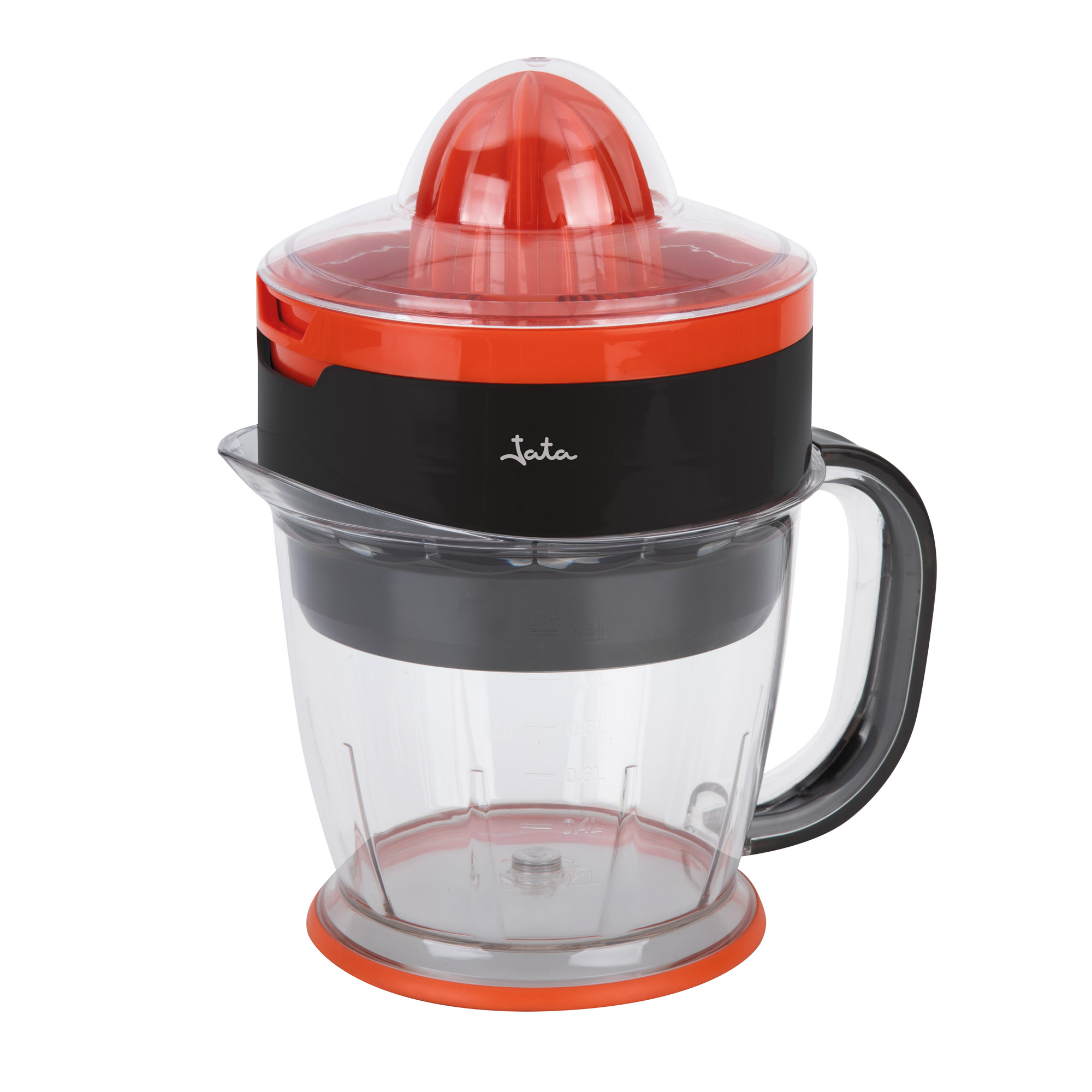 Jata Exprimidor Naranjas Eléctrico con doble cono, Rotación bidireccional, Capacidad: 1,2 L, Base antideslizante, con tapa protectora, Fácil limpieza, 40 W - JEEX1422