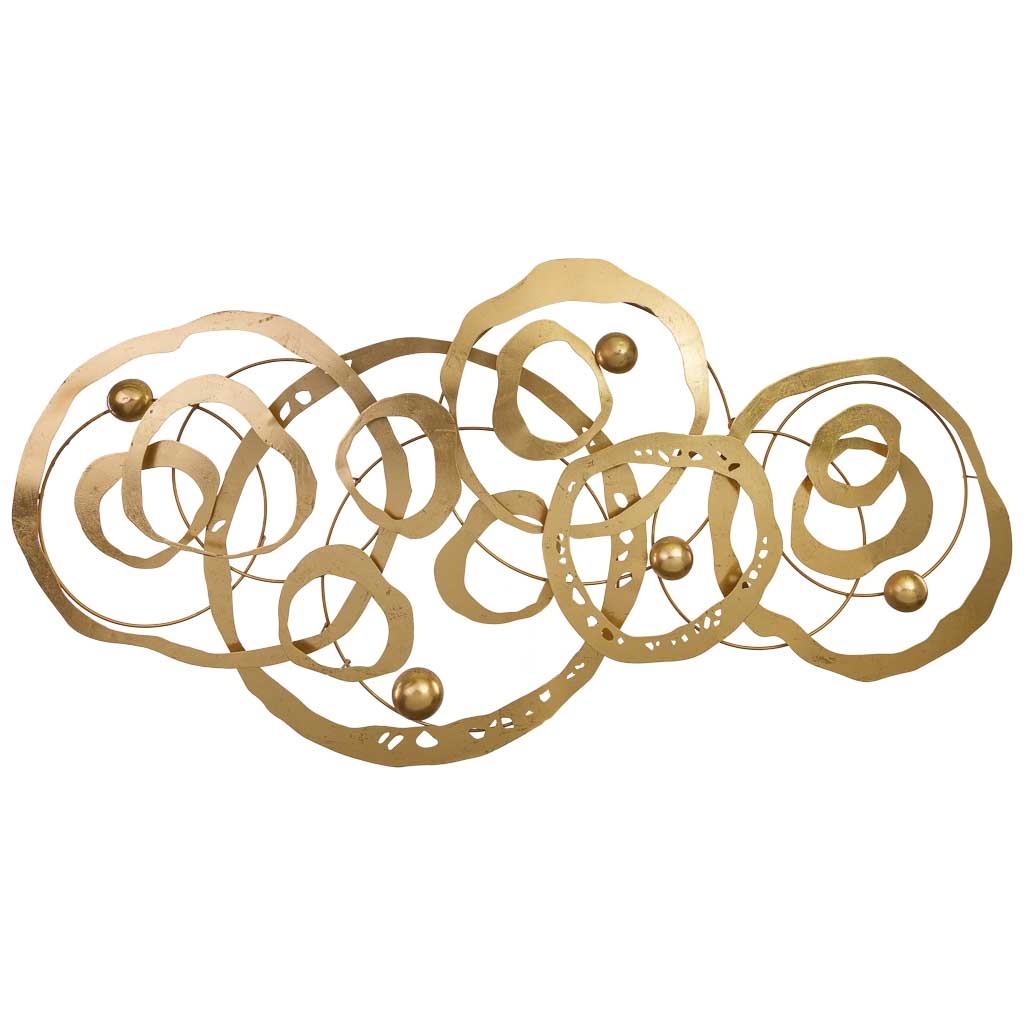 Wonderlust Deco - Mural decorativo de pared de metal 134,6x67,9x6,4 Dorado 134.6x67.9x6.4h cm