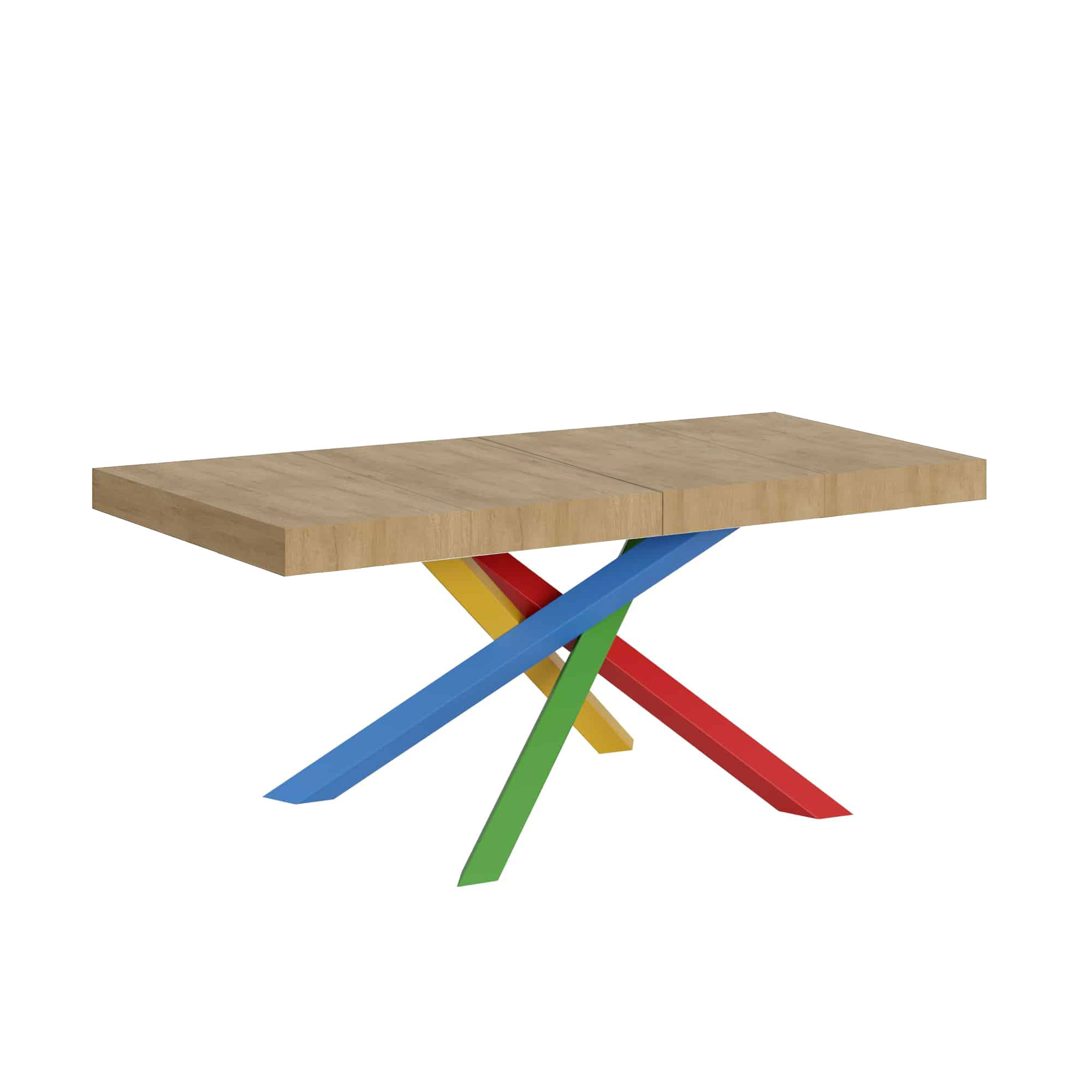 Mesa extensible 90x140/244 cm Volantis Premium Quercia Natura estructura 4/B - Itamoby