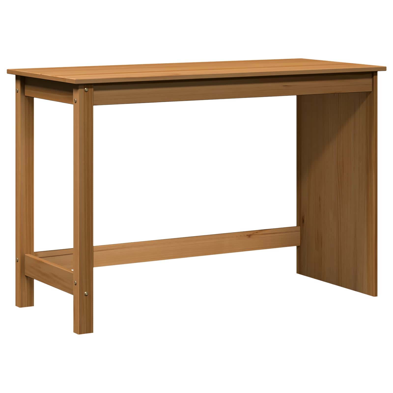vidaXL Escritorio Marrón miel 112 x 50 x 75 cm Madera de Pino Macizo