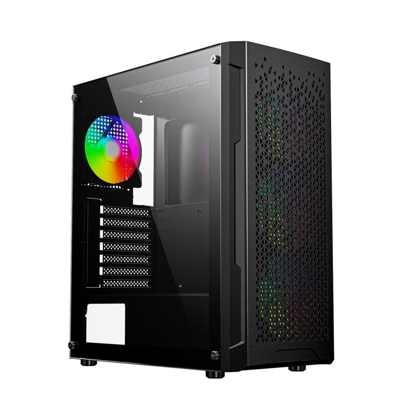 Caja Pc Gembird Ccc-Fc-400x Gaming Argb Carcasa De Ordenador Fornax 400x, Negro