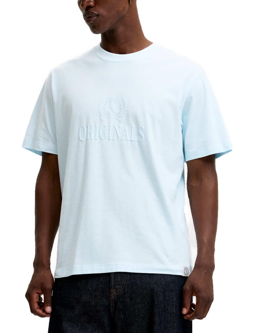Camiseta Jack&Jones Frederiksberg azul manga corta hombre
