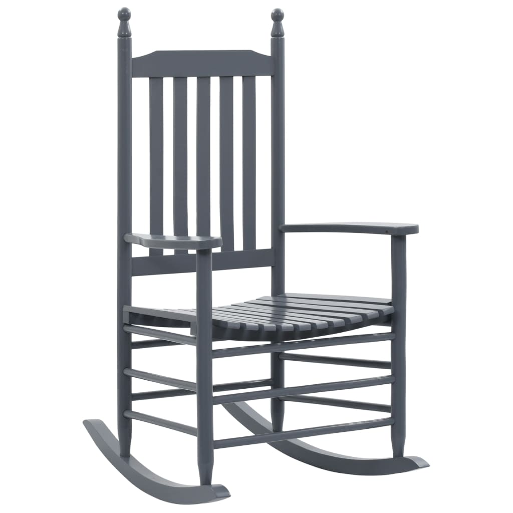 vidaXL Mecedora con asiento curvo madera de álamo