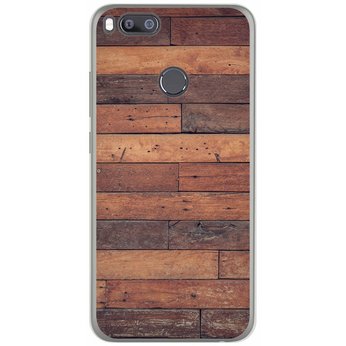 Tumundosmartphone Funda Gel Tpu para Xiaomi Mi 5X / Mi A1 diseño Madera 03 Dibujos