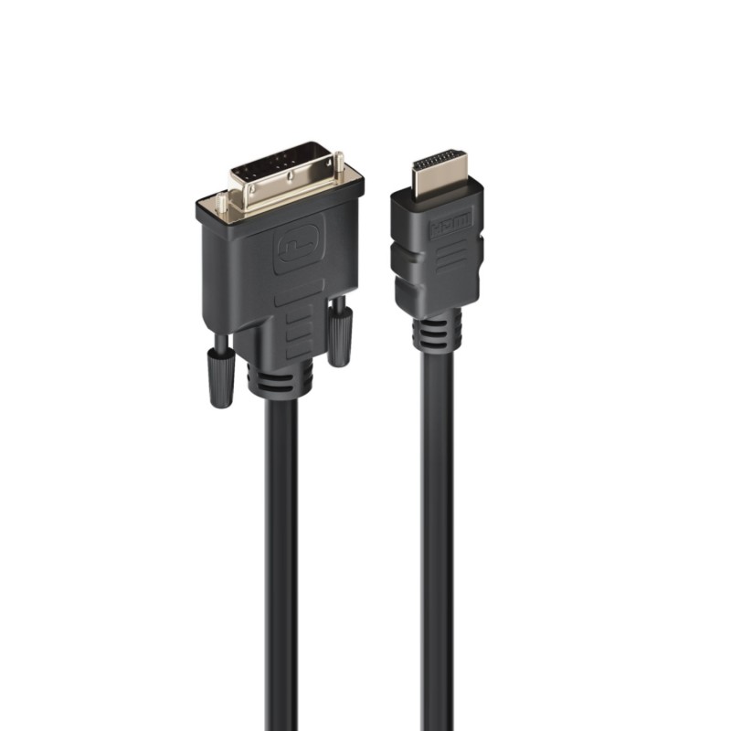 Ewent - EC1350 adaptador de cable de vídeo 2 m HDMI tipo A (Estándar) DVI-D Negro EC1350