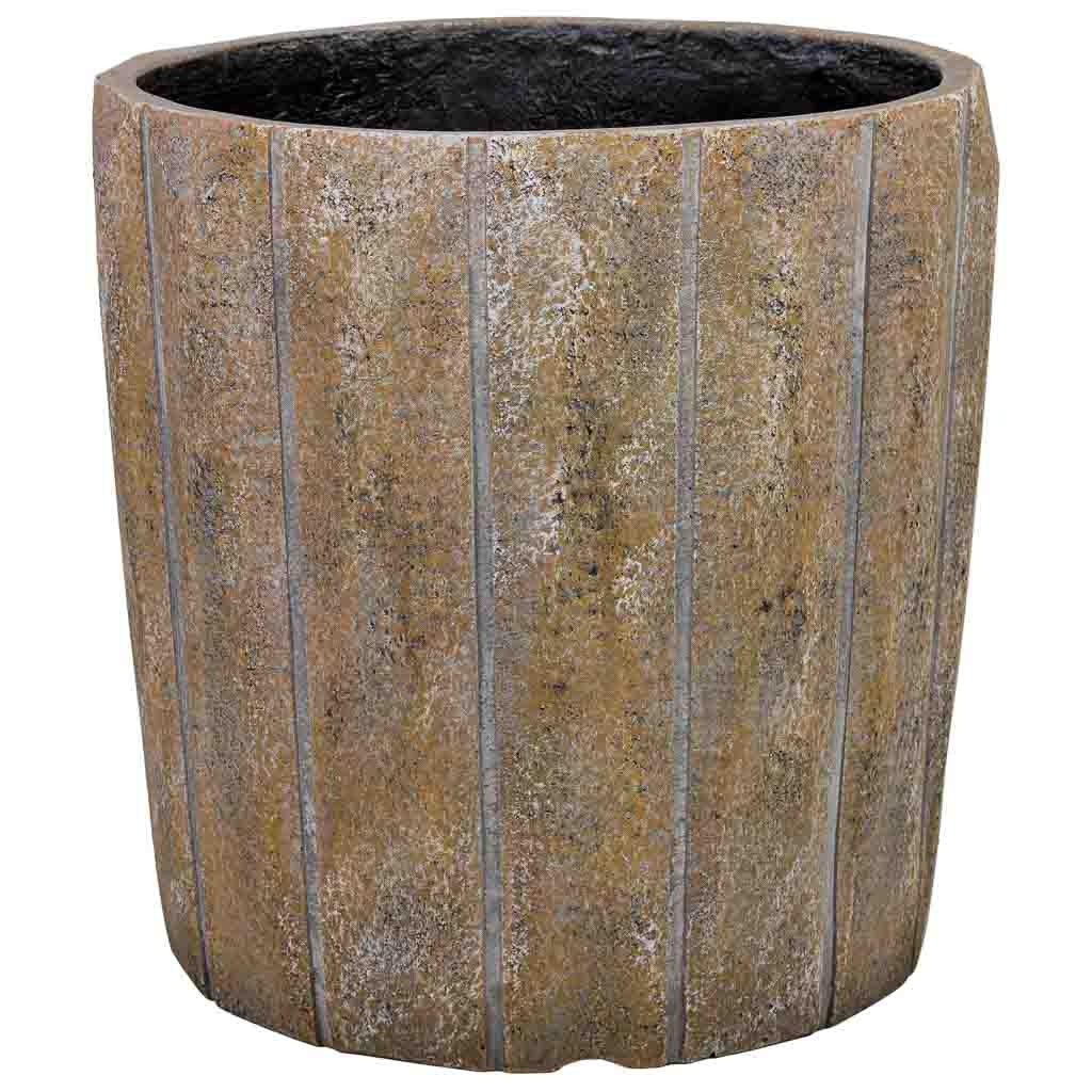 Wonderlust Deco - Macetero de fibra de vidrio marrón 35,5x35,5x35,5cm Marrón 35,5x35,5x35,5h cm
