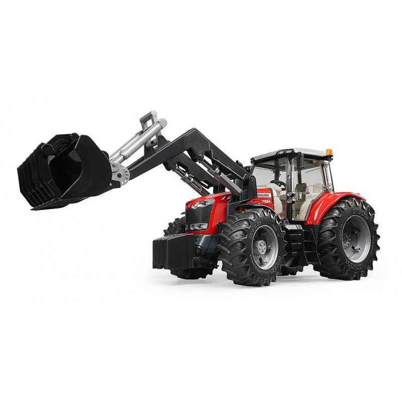 Bruder Tractor Massey Ferguson 7624 con Cargador Frontal - Juguetes para Niños
