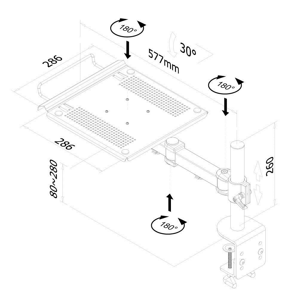 Neomounts By Newstar Soporte de Escritorio para Portátil 10-22 Pulgadas