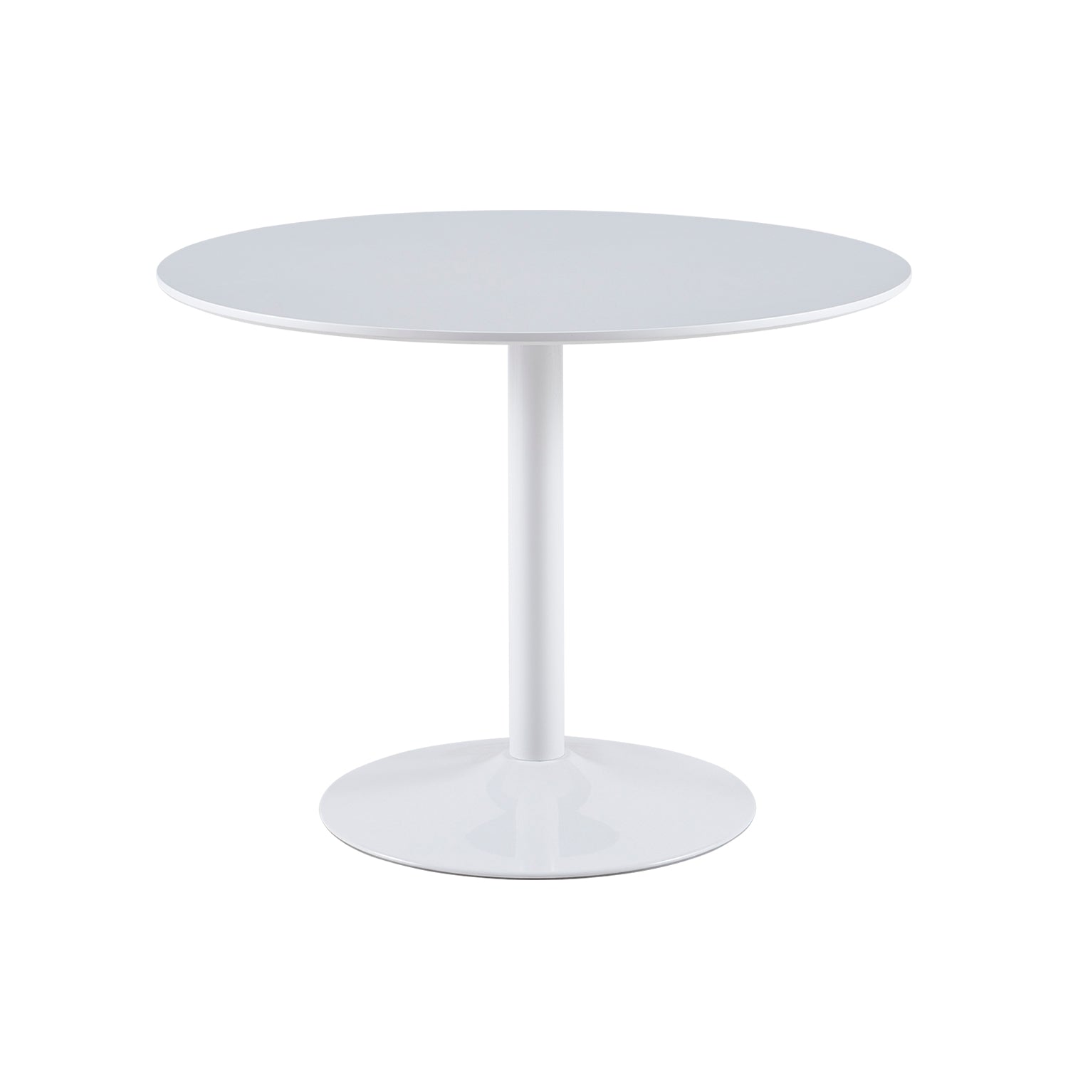 Mesa de comedor redonda sybil blanco para hogar moderno mueble de almacenaje  - Homekit