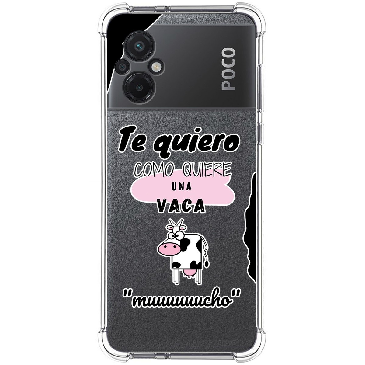 Funda Silicona Antigolpes para Xiaomi POCO M5 diseño Vaca Dibujos