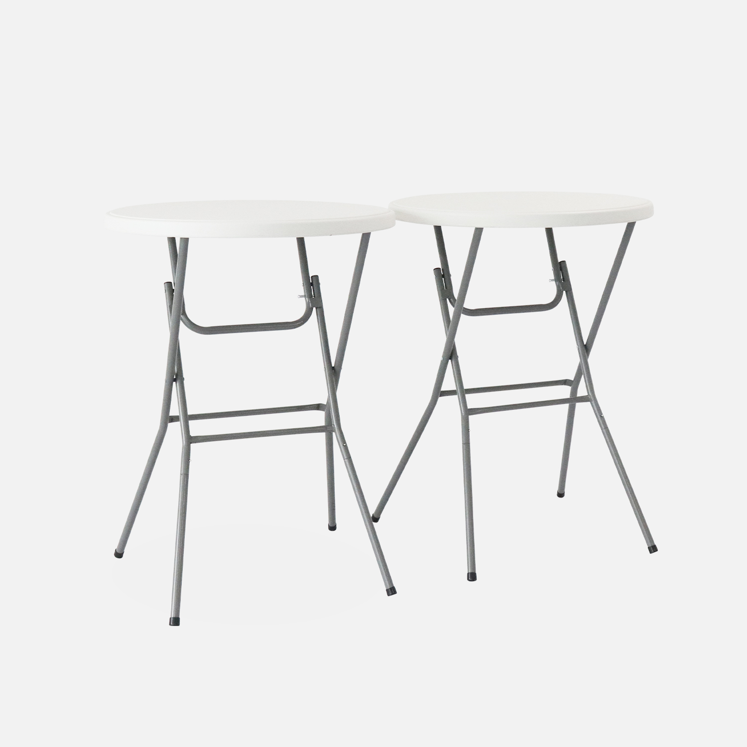 sweeek - Mesa alta plegable, set de 2 , Gala x2 , 81x81x110