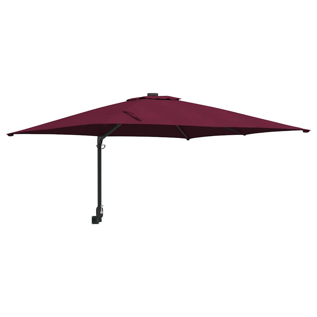vidaXL Sombrilla de jardín Rojo Burdeos 248,5 x 247,5 x 160 cm