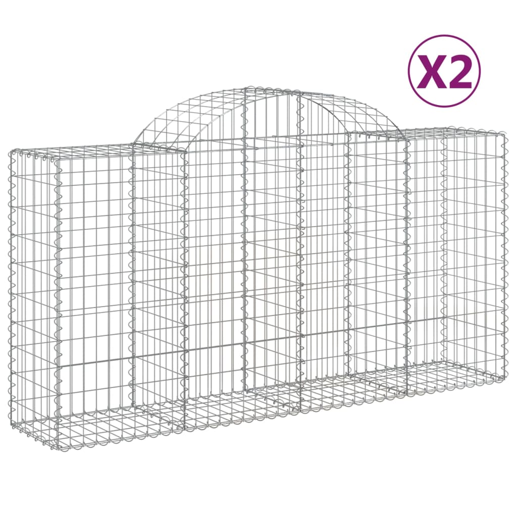 Cestas de Gaviones Vidaxl 2 Uds Hierro Arco 200x30x180/200cm