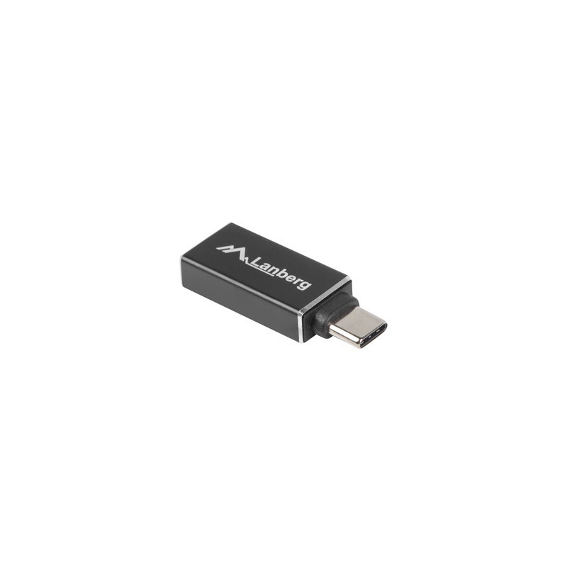 Lanberg - AD-UC-UA-02 cambiador de género para cable USB 3.0 Type C USB 3.0 Type A Negro AD-UC-UA-02