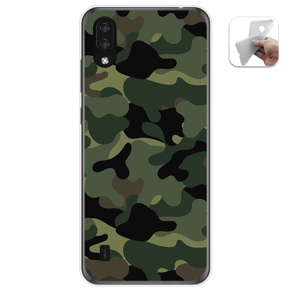 Tumundosmartphone Funda Gel Tpu para Zte Blade A5 2020 diseño Camuflaje Dibujos