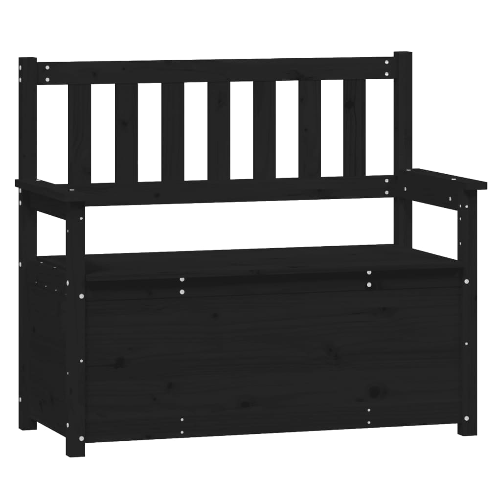 vidaXL Banco de madera maciza de pino 112,5x51,5x96,5 cm en color Negro/Gris/Marrón miel y más