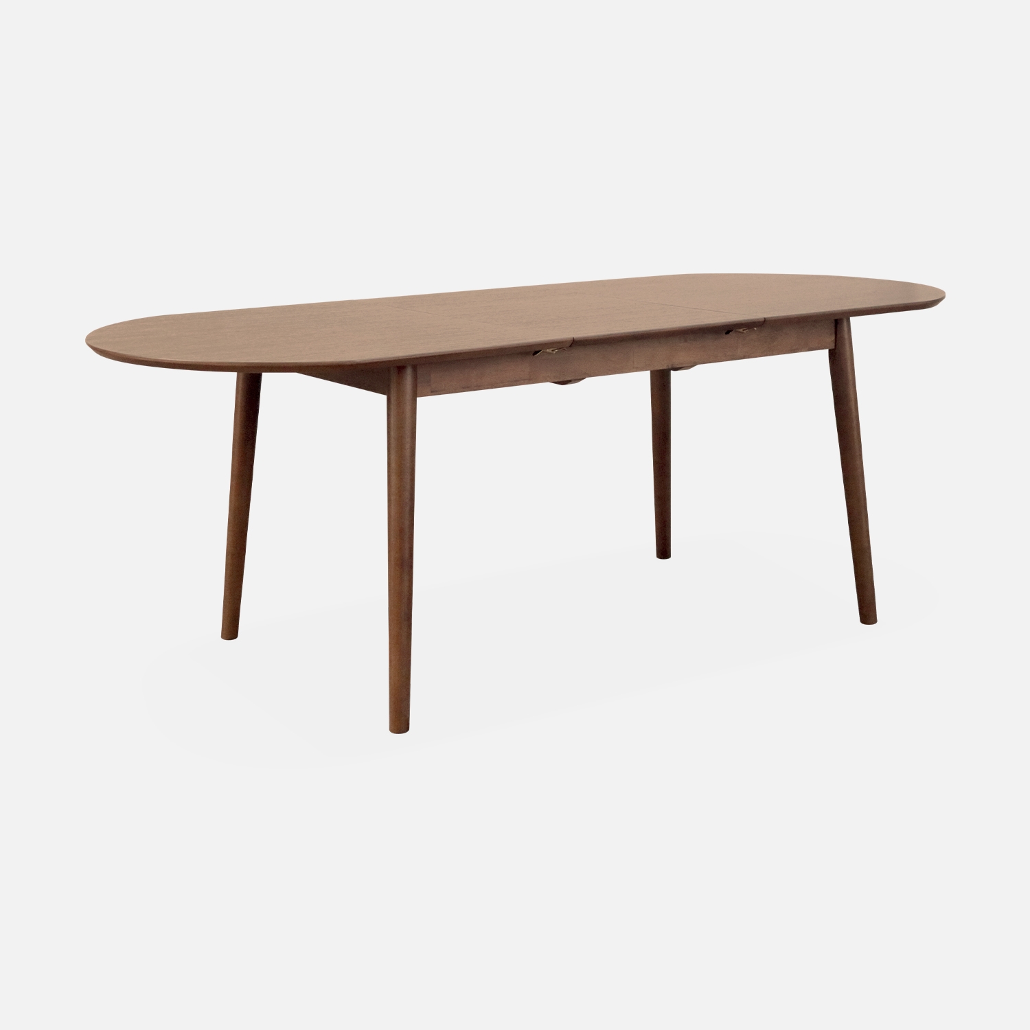 sweeek - Mesa de comedor ovalada y extensible de 6 a 8 plazas , Lisa , 160x90x75