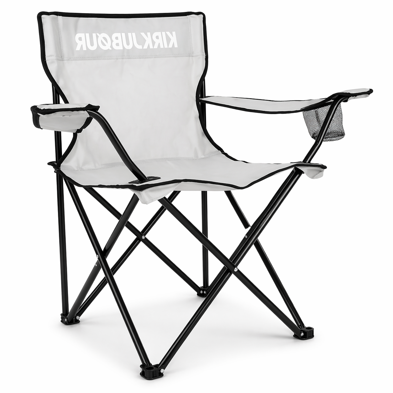 ORION91oficial® - PACK x2 | Silla Plegable, Portátil Camping Poliéster (50 x 40cm) Gris, Peso Max 120kg, Exterior, Apoyabrazos, Bolsillo para Tazas, Plegable, Acampada, Jardín, Pesca, Playa, Terraza - spaziOrion91