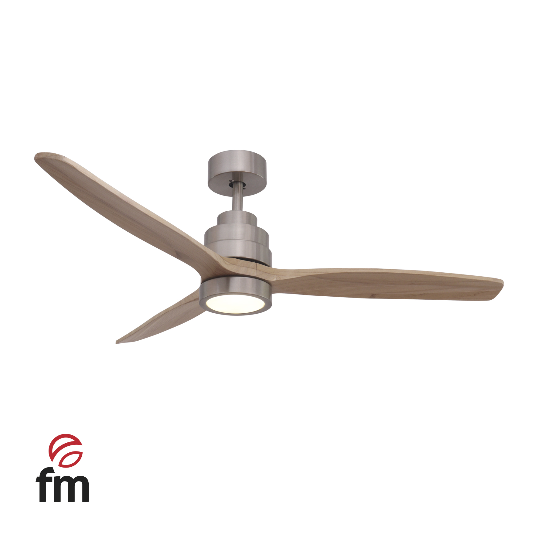 Ventilador De techo FM VT-7000L  | 132,0 cm, 4 W, Madera, Aspas para el hogar, Mando a distancia, Bajo consumo, Con luz