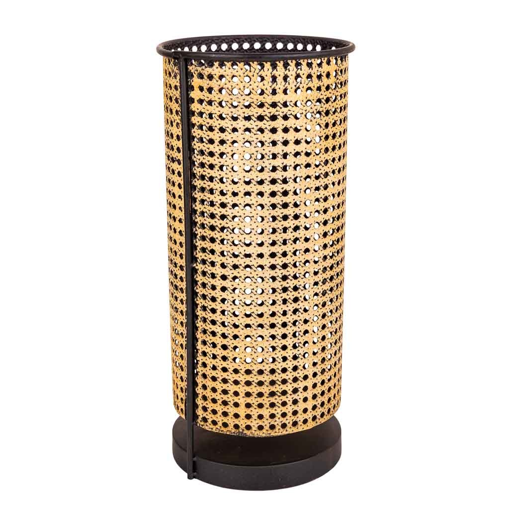 WANDERLUST DECO Portavelas de Metal Dorado 21.5x21.5x48h Cm - Velas y Candelabros
