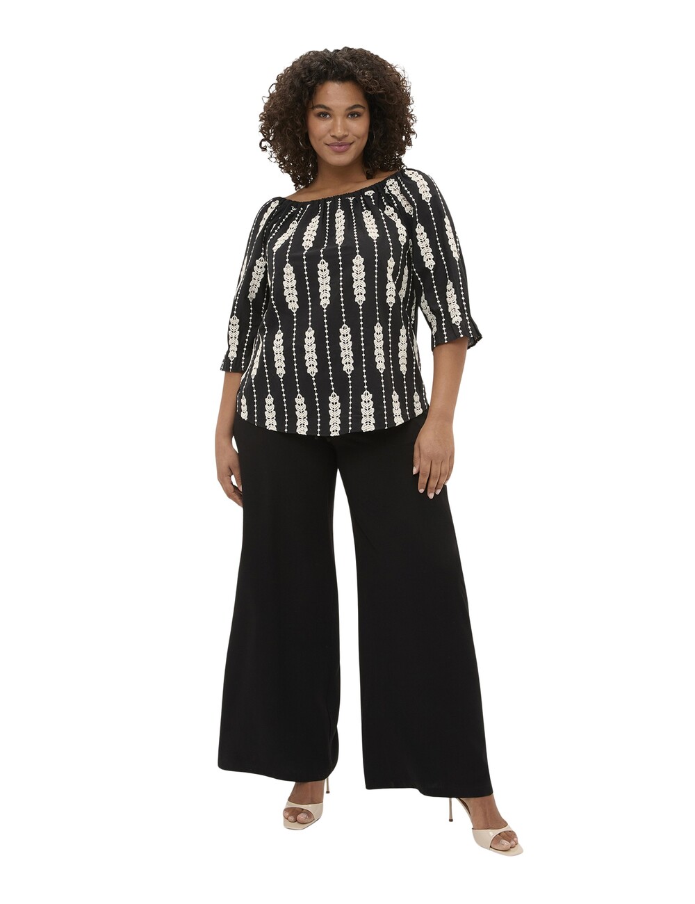 Fiorella Rubino - Blusa off shoulders con bordados