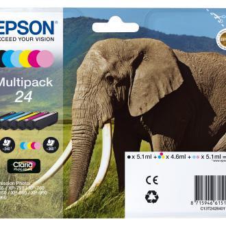 Epson - Cartucho de tinta C13T24284011 para impresoras Epson XP, capacidad 5 ml, resistente al agua, ideal para hogar y oficina pequeña