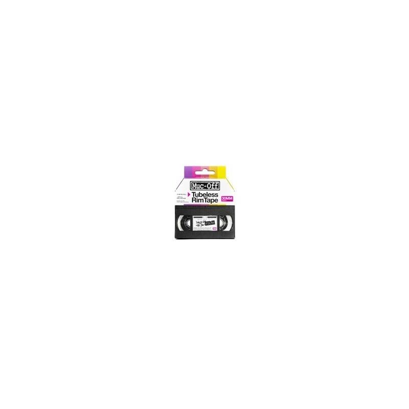 Muc-Off - Cinta Tubelizar para Ruedas Tubeless 10 m × 30 mm con Material Patentado + 4 Parches Incluidos, Ideal para Bicicletas de Montaña y Carretera, Adhesivo Sensible a la Presión y Sellado Hermético