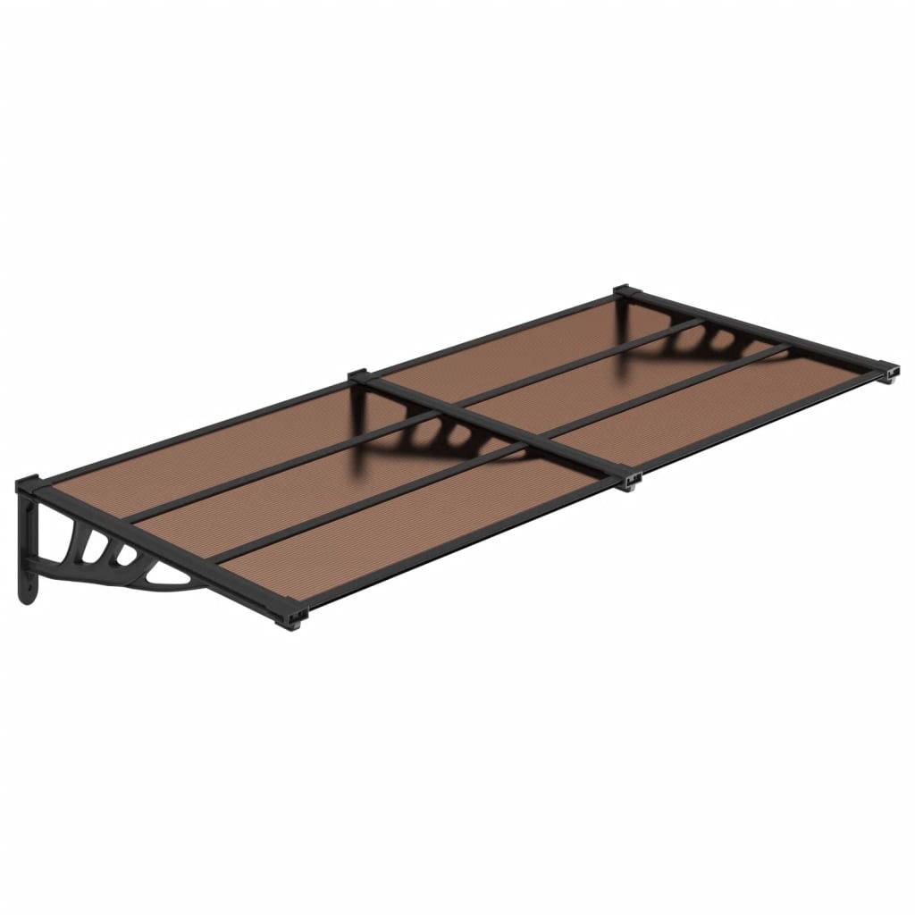 Vidaxl Marquesina de Puerta Policarbonato Negro 122x90cm